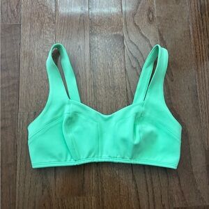 NWOT Theory 38 Luv Spikes lime green sports bra - small
